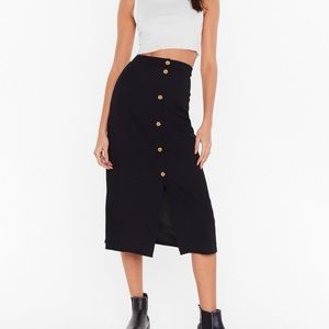 High Waisted Midi Skirt